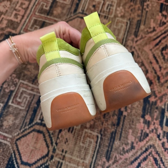 Vagabond Sprinter 2.0 Cream & Lime Green Chunky Sneakers EU 40 / US 10 - Picture 4 of 7